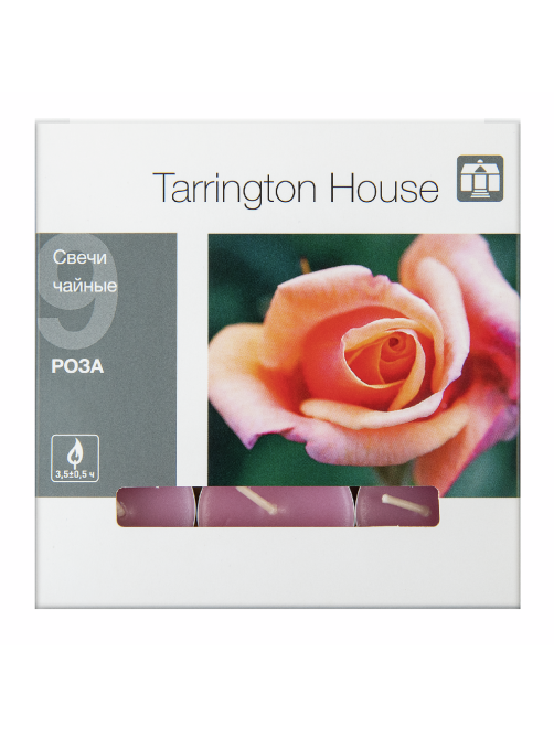 Tarrington House Свеча Чайная ароматическая Роза, 9шт