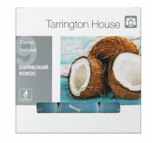 Tarrington House Свеча Чайная ароматическая Карибский кокос, 9шт