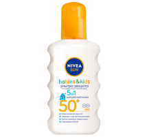 Спрей солнцезащитный детский Nivea Sun Kids Ультразащита SPF50+, 200мл