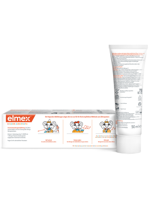 Зубная паста детская Elmex Kids защита от кариеса от 2 до 6 лет, 50мл
