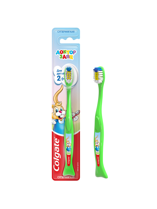 Зубная щетка детская Colgate Доктор Заяц супермягкая 2+ лет