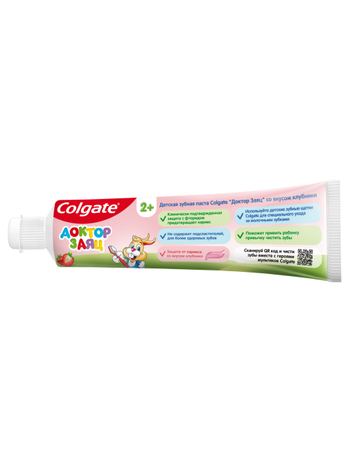 Зубная паста детская Colgate Доктор заяц 2+, 50мл
