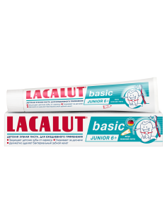 Зубная паста детская Lacalut Basic Junior Нежная мята 6+, 60г