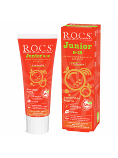 Зубная паста детская R.O.C.S. Junior Фруктовая радуга от 6 до 12 лет, 74г