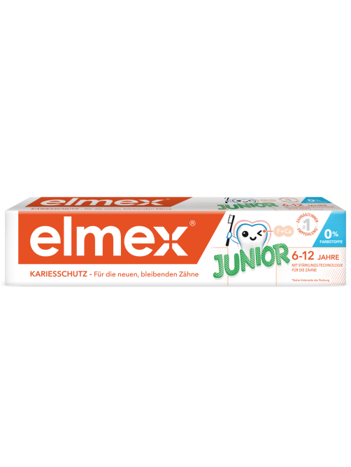Зубная паста детская Elmex Junior защита от кариеса от 6 до 12 лет, 75мл
