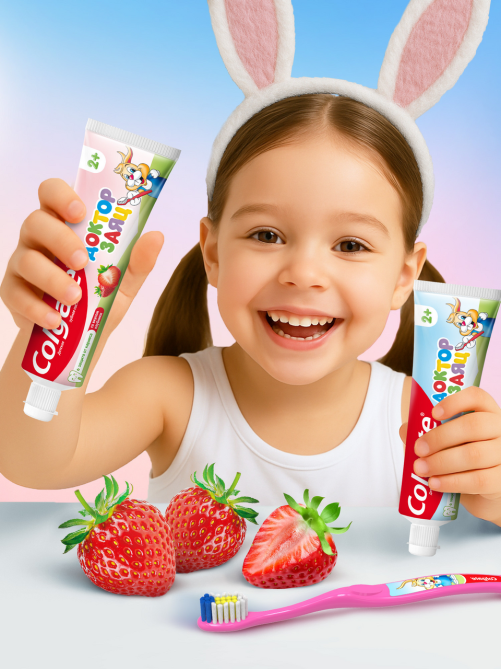 Зубная паста детская Colgate Доктор заяц 2+, 50мл