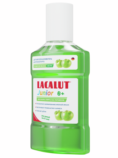 Ополаскиватель для полости рта Lacalut Junior яблоко 6+, 250мл