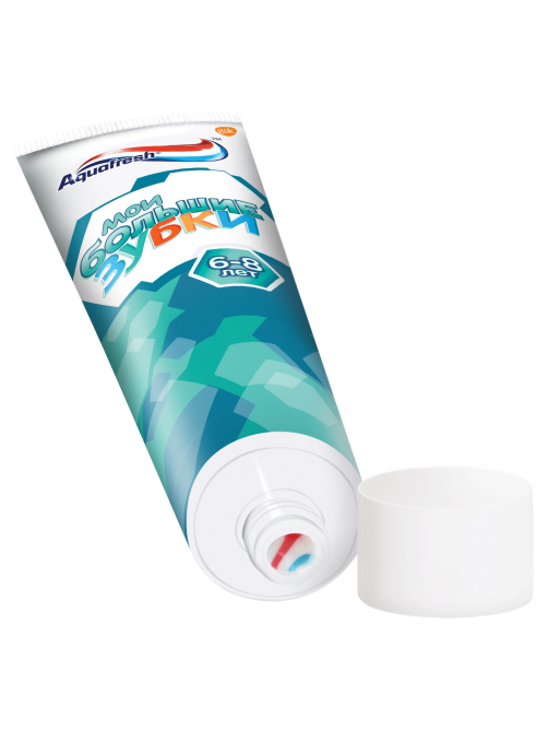 Зубная паста детская Aquafresh Мои большие зубки от 6 до 8 лет для укрепления зубов с фтором, 50мл