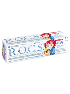 Зубная паста детская R.O.C.S. Kids Фруктовый Рожок от 3 до 7 лет, 45г