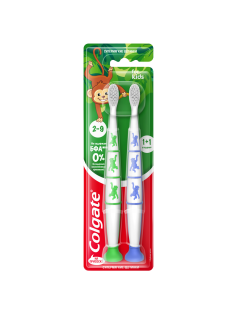 Зубная щетка детская Colgate For Kids на присоске ультрамягкая 2-9 лет, 1+1шт