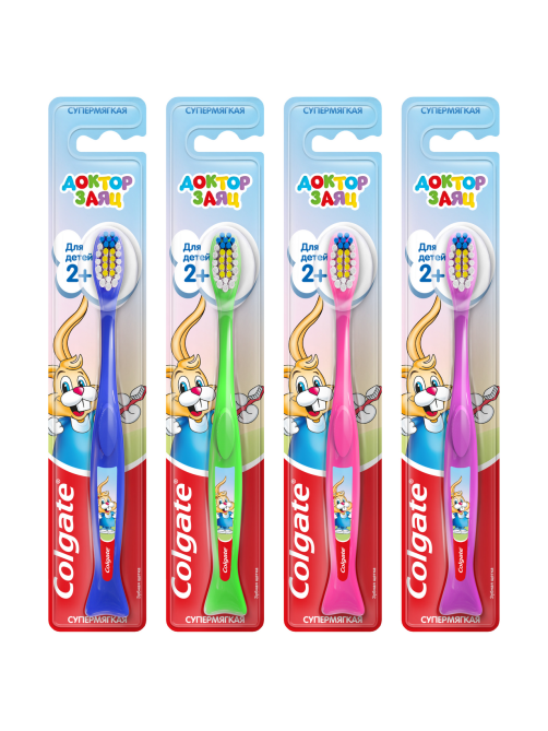 Зубная щетка детская Colgate Доктор Заяц супермягкая 2+ лет