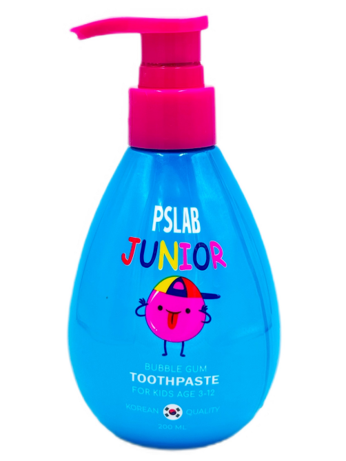 Зубная паста детская PSLab Junior Bubble Gum от 3 до 12 лет, 200мл