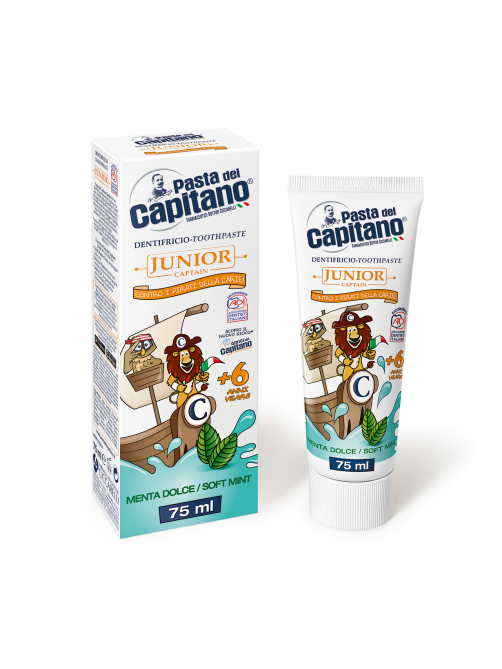 Зубная паста детская Pasta del Capitano мягкая мята 6+, 75мл