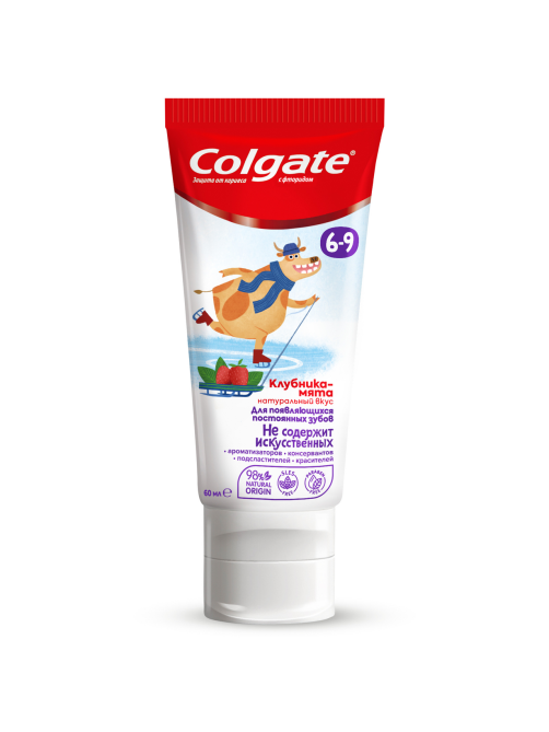 Зубная паста детская Colgate Клубника-мята от 6 до 9 лет, 60мл