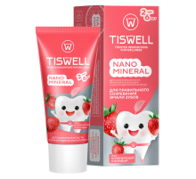 Зубная паста детская Tiswell Nano Mineral Клубничный пломбир от 2 до 6 лет, 60г