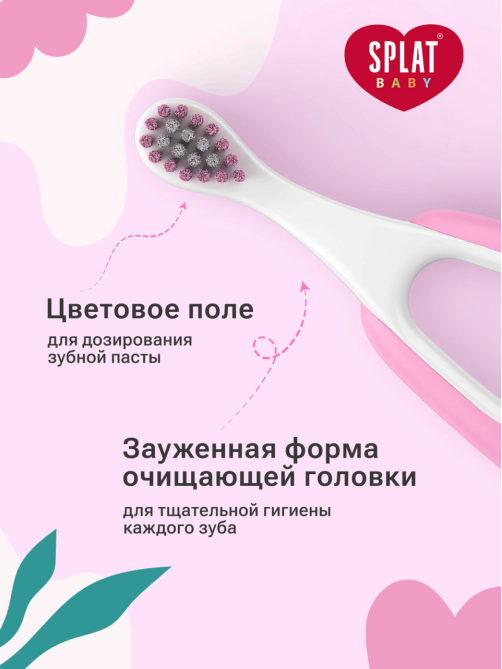 Зубная щетка детская Splat Baby с ионами серебра мягкая 0-3 года