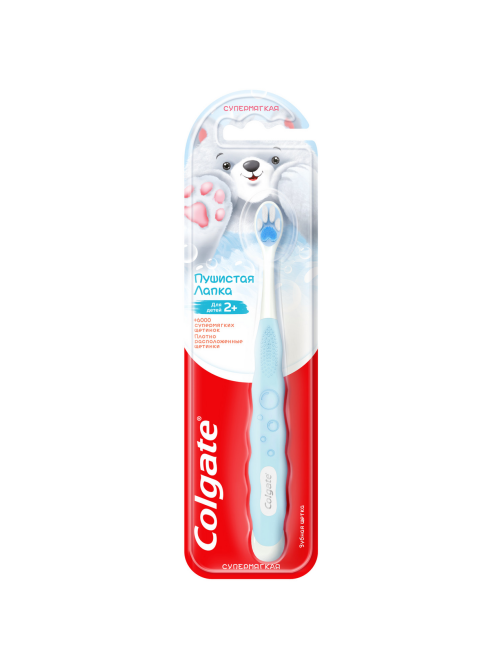 Зубная щетка Colgate Пушистая лапка супермягкая 2+