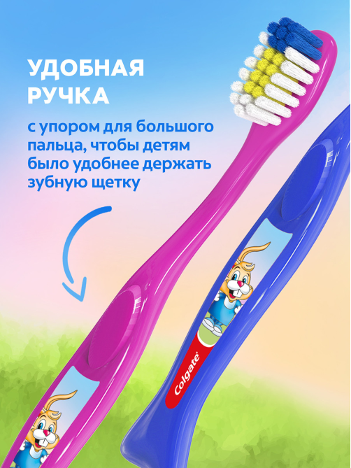 Зубная щетка детская Colgate Доктор Заяц супермягкая 2+ лет