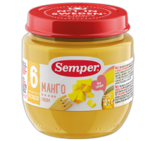 Пюре фруктовое детское Semper Манго с 6 месяцев, 125г