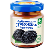 Пюре фруктовое детское Бабушкино Лукошко Чернослив с 5 месяцев, 100г