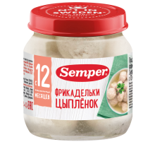 Фрикадельки мясные детские Semper Цыпленок с 12 месяцев, 100г