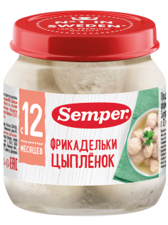 Фрикадельки мясные детские Semper Цыпленок с 12 месяцев, 100г