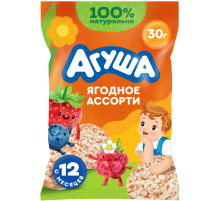 Хлебцы рисовые детские Агуша Мини Ягоды с 12 месяцев, 30г