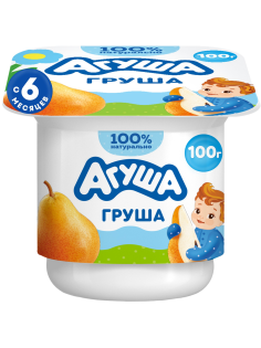 Творог детский Агуша Груша 3.9% с 6 месяцев, 100г