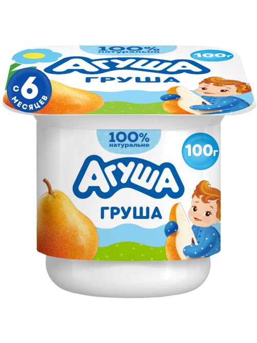 Творог детский Агуша Груша 3.9% с 6 месяцев, 100г