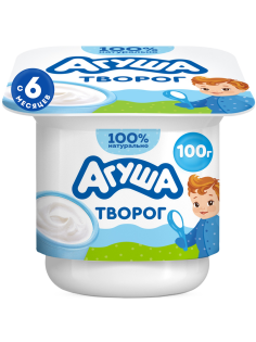 Творог детский Агуша Классический 4.5% с 6 месяцев, 100г