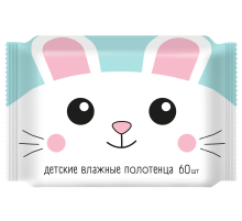 Полотенца влажные детские Авангард Ромашка-алоэ-витамин Е, 60шт