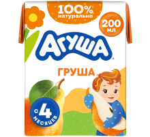 Сок детский Агуша Груша с 4 месяцев, 200мл