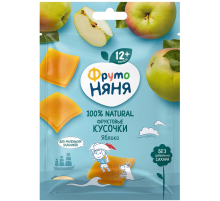 Кусочки фруктовые детские ФрутоНяня Яблоко без сахара с 12 месяцев, 53г