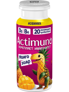Напиток кисломолочный детский Actimuno Kids Манго и ананас 1.5% с 3 лет, 95г