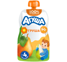 Пюре фруктовое детское Агуша Груша с 4 месяцев, 90г