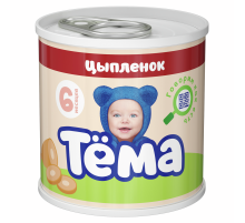 Пюре мясное детское Тема Цыпленок с 6 месяцев, 90г