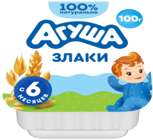 Творог детский Агуша Злаки 3.9% с 6 месяцев, 100г