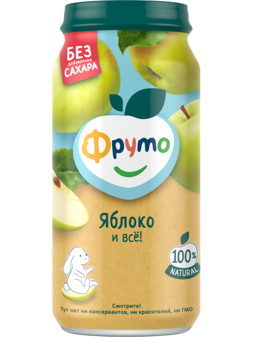 Пюре фруктовое детское Фруто Яблоко с 4 месяцев, 250г