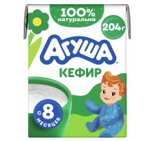 Кефир детский Агуша 3.2% с 8 месяцев, 204г