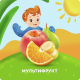 Пюре фруктовое детское Агуша Мультифрукт с 6 месяцев, 90г