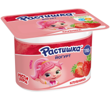 Йогурт детский Растишка Клубника 3% с 3 лет, 110г