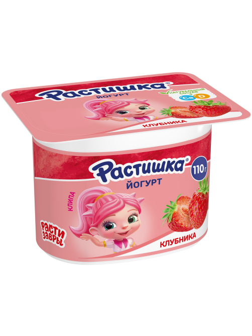 Йогурт детский Растишка Клубника 3% с 3 лет, 110г