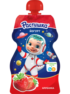 Йогурт детский Растишка Клубника 2.6% с 3 лет, 70г
