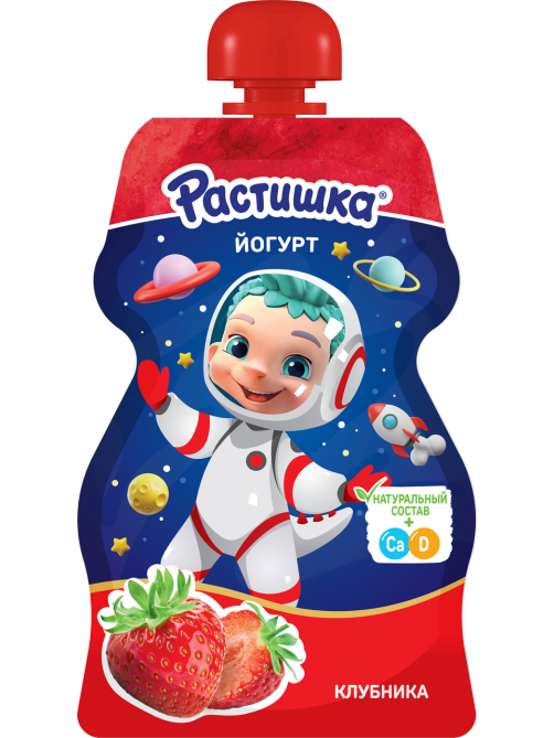 Йогурт детский Растишка Клубника 2.6% с 3 лет, 70г