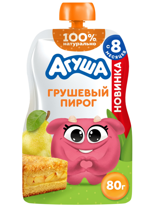 Пюре детское Агуша Грушевый, 80г
