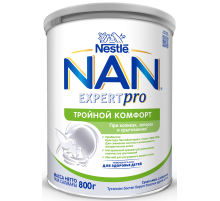 Смесь сухая NAN Expert Pro Тройной комфорт с рождения, 800г