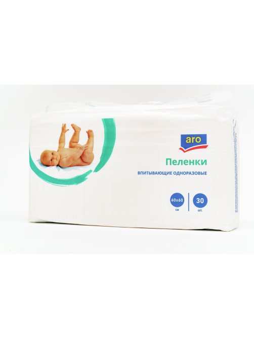 aro Пеленки для детей впитывающие одноразовые 60 х 60см, 30шт