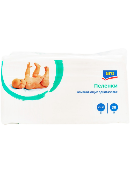 aro Пеленки для детей впитывающие одноразовые 60 х 60см, 30шт