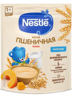Каша молочная детская Nestle Пшеничная Тыква с 5 месяцев, 200г