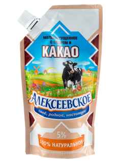 Молоко сгущенное Алексеевское с какао 5%, 270г